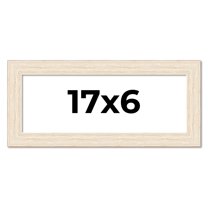 17x6 Frame White Real Wood Picture Frame Width 1.5 inches | Interior Frame Depth 0.5 inches | Barn