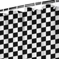 thumbnail image 3 of Black White Small Checkered Pattern Shower Curtain 72"x84" ,Bathroom Decorative Shower Curtains Set with 12 Hooks,Modern Waterproof Washable Shower Curtain, 3 of 6