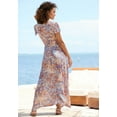 thumbnail image 3 of LASCANA Women's Floral Print Maxi Dress Smocking, 3 of 6