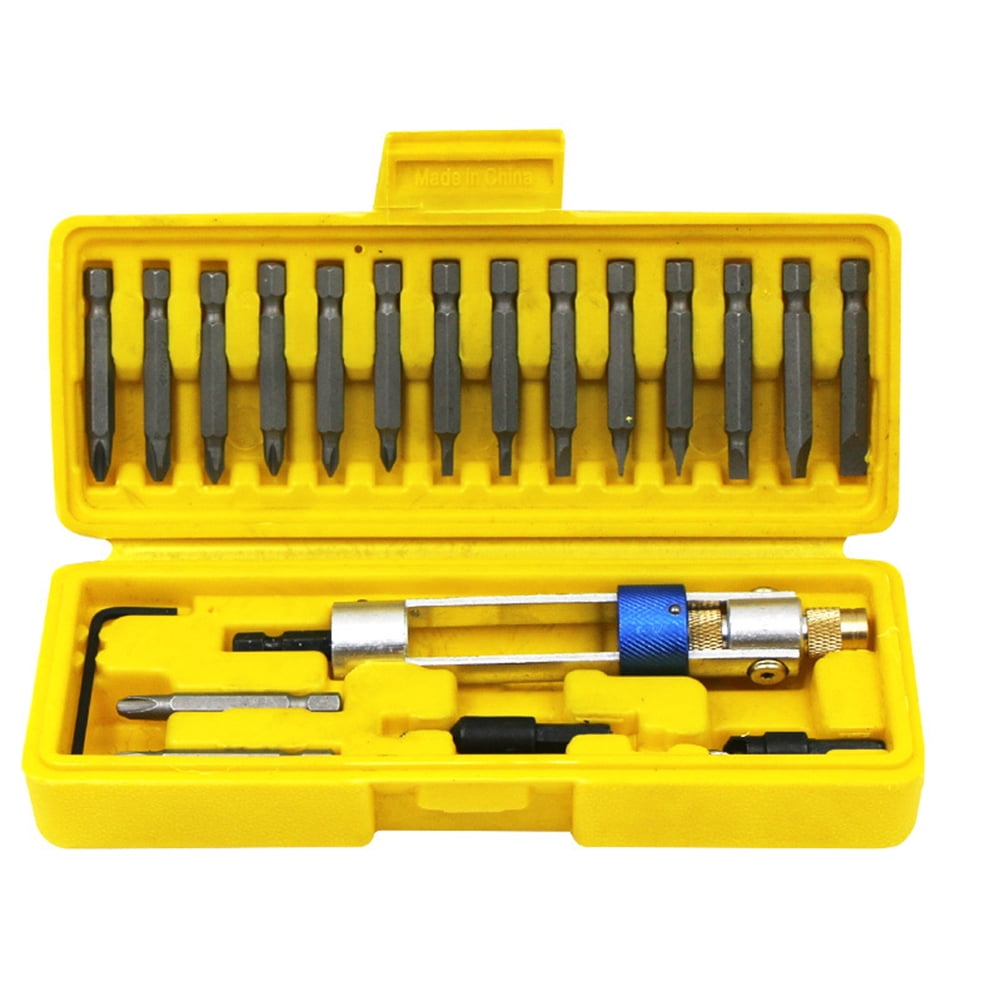 Countersunk Bit & Bits & Flathead Bits & Allen Wrench & Double-Headed Drill Driver 20 pcs set drill flip drive Multi-Functional High Speed Steel Drill Bits Kits with Storage Case