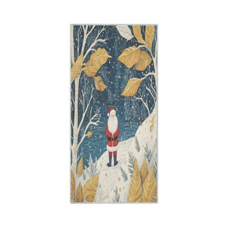 Quick-Drying Towel 30 x 15 Inch Yoga Towels Bath Towels Hand Bath Towels Sport Towel Water Absorption Light Easy to Store and Carry Snow Santa