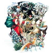 Me&McQ : Woodland Santa 3D Pop Up Laser Cut Christmas Card