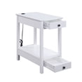 thumbnail image 2 of Acme Furniture 97741 Accent Table (USB Charging Dock), White, 2 of 5