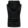 thumbnail image 4 of Mens Tank Top Beach Fashion Pocket Casual Hooded Pure Color T ShirtsSleeveless Top Blouse, 4 of 4