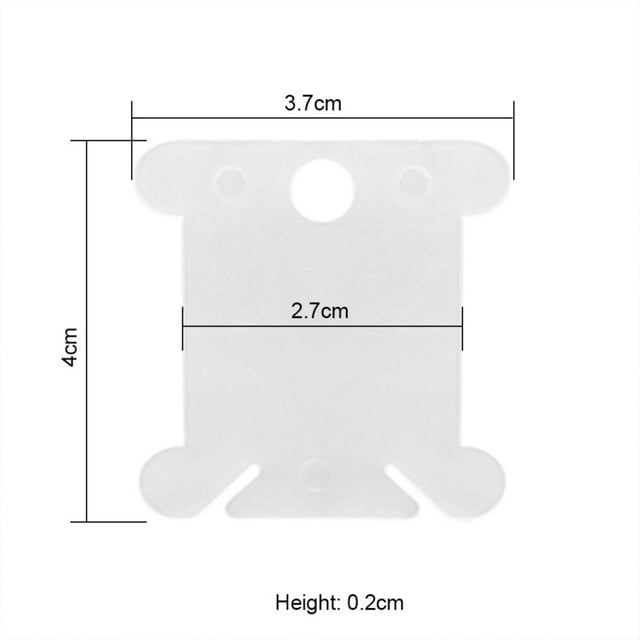 Embroidery Thread Winding Card Organizer Cross-stitch Line Thread Bobbin Plastic Card, White, 100pcs,Maoww