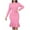 Pink, variant on IROINNID Long Sleeve Dress for Women Knee-Length Sheath Dress Slim Waist Dress Long Sleeve Solid Color Dress,Black