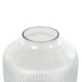 thumbnail image 5 of DecMode 11" Short Round Ribbed Glass Vase, 5 of 9