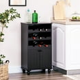 thumbnail image 2 of HOMCOM Liquor Cabinet with 9-Bottle Wine Rack, Wine Cabinet with Cupboard, 2 of 10
