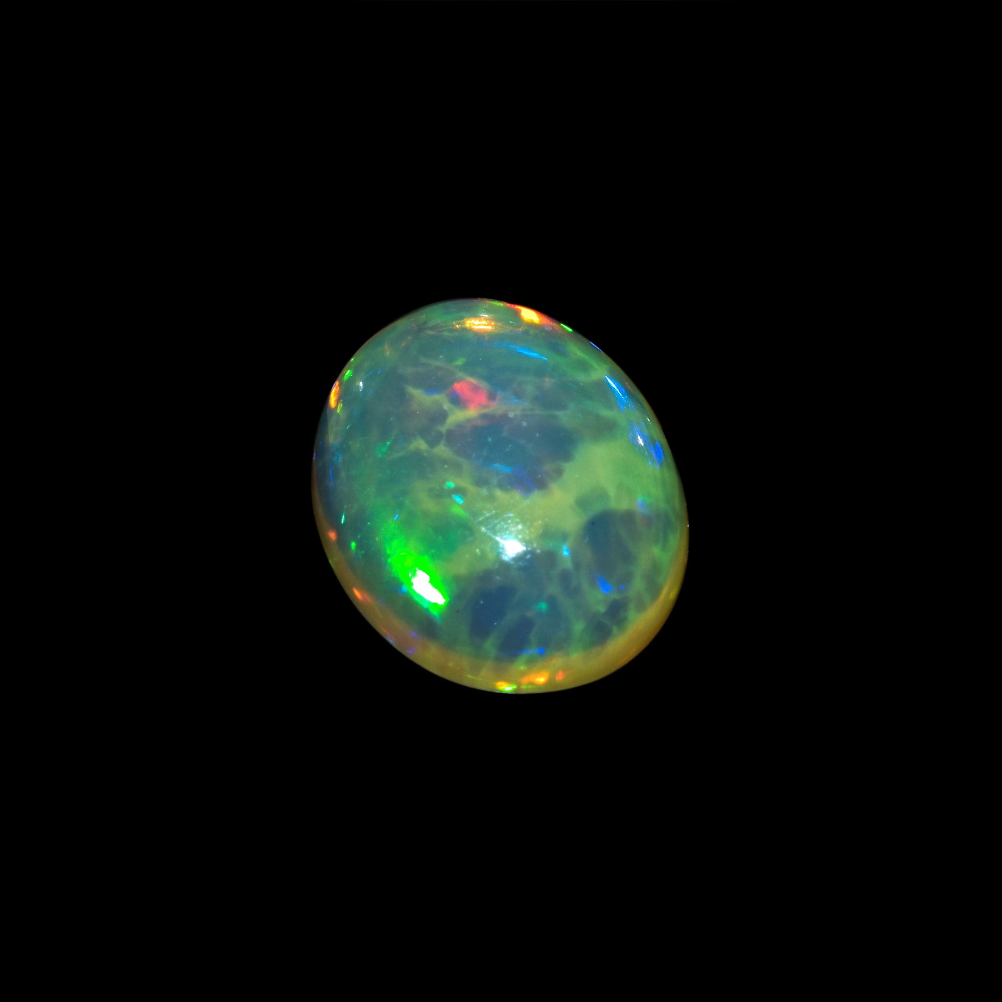 Natural Ultra Fire Ethiopian Opal Oval Cabochon Gemstone, Opal Rock Crystals, DIY-Crafts Jewelry Making Loose Supply, Chakra Healing Energy, Birthstone Gift for Her, Wire Wrapping Stone (1pcs)
