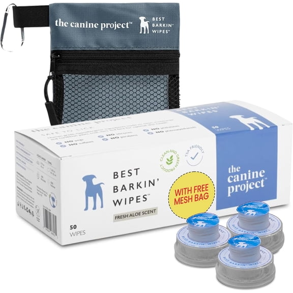 BEST BARKIN' WIPES® 50-Pack with mesh bag