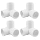 thumbnail image 1 of SDTC Tech Paquete de 4 conectores de tubería de grado de muebles de PVC de 3 vías de 3/4 "" para bricolaje, estante de PVC, estructura de soporte de jardín, marco de almacenamiento, color blanco, 1 of 1