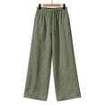 thumbnail image 5 of AUNVITO Women's Wide Leg Pants High Waist Relaxed Fit Straight Leg Casual Comfortable, 5 of 7
