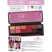BYS Berries 2 Eyeshadow Palette, 12 Color Collection in Tin Kit with Mirror - Highly Pigmented Matte & Metallic Shades