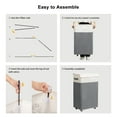 thumbnail image 5 of BGTREND 90L Laundry Hamper with Lid and Wheels Rolling Laundry Basket Collapsible Dirty Clothes Hamper for Bedroom Bathroom Closet (27.6 inches, Gray), 5 of 7
