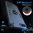 thumbnail image 6 of Cutyskin for iPhone 8 Plus / 7 Plus Case, Ring Holder with Camera Lens Protection & Kickstand Military Grade Drop Tested Shockproof Heavy Duty Protective Magnetic Phone Case, Navyblue, 6 of 7
