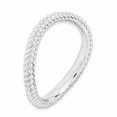 thumbnail image 3 of 925 Sterling Silver Wave Stackable Ring Curved, 3 of 7