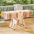 thumbnail image 4 of Costway Foldable Metal Laundry Drying Rack with Height Adjustable Wings, 20 Drying Rails Beige, 4 of 10