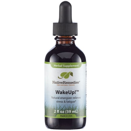 Native Remedies WakeUp! - All Natural Herbal Supplement Energizes and Relieves Stress and Fatigue - Supports Energy, Stamina and Physical Performance - 59