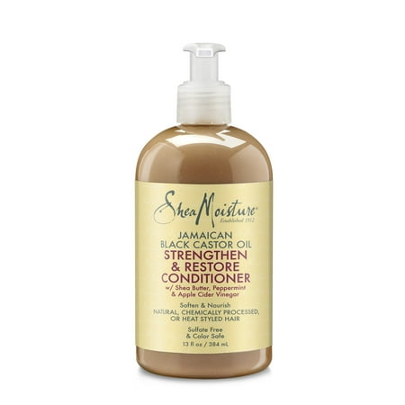 SheaMoisture Jamaican Black Castor Oil Strengthen & Restore Conditioner for Overly Processed, Chemically Treated or Heat Styled Hair 13 (Best Conditioner For Fine Flyaway Hair)