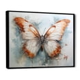 thumbnail image 2 of Designart "Butterfly s Flight Orange White Grace I" Animals Floater Framed Wall Decor, 2 of 7