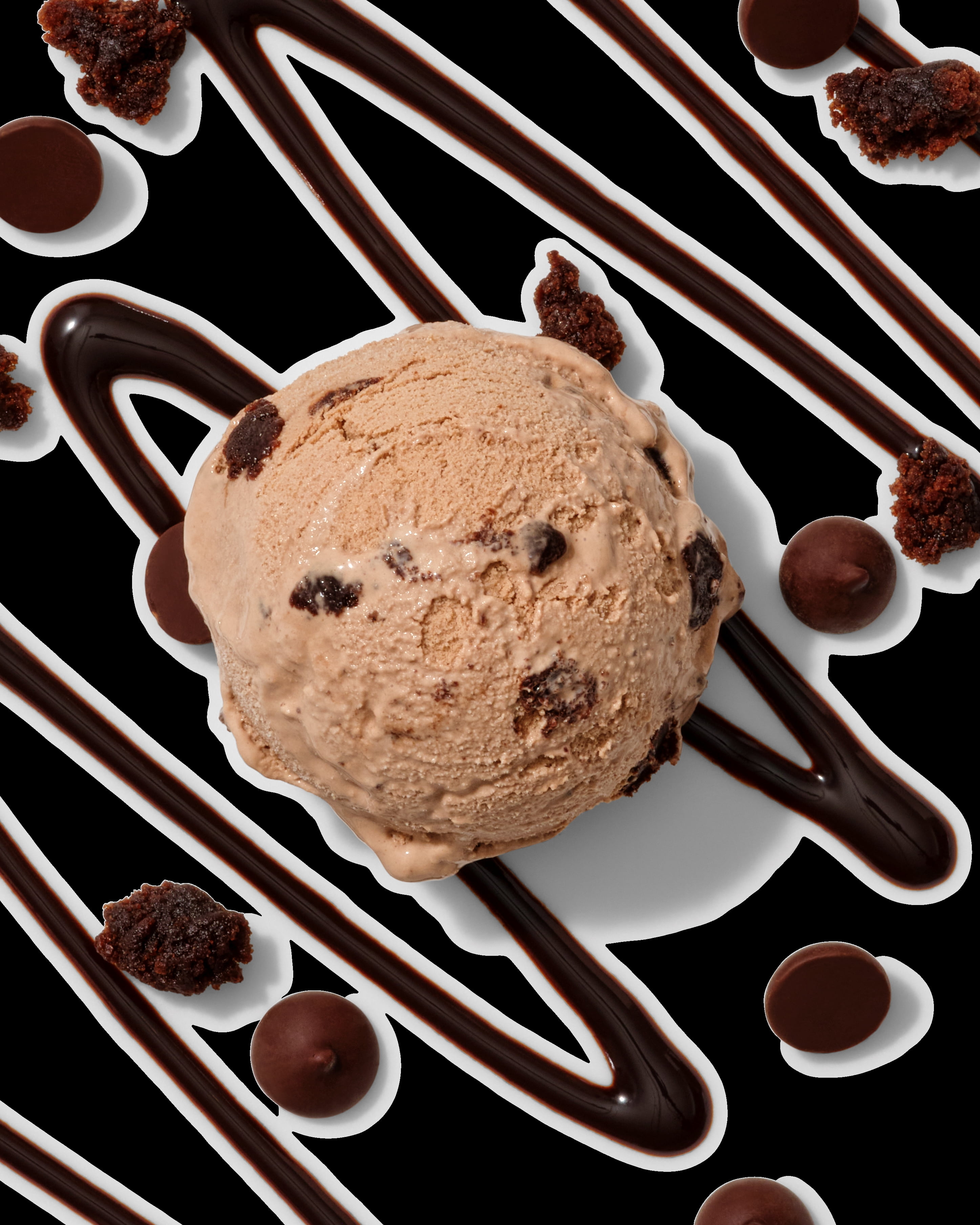 Keto Pint Triple Chocolate Brownie Ice Cream, No Added Sugar, 16 fl oz (Frozen)