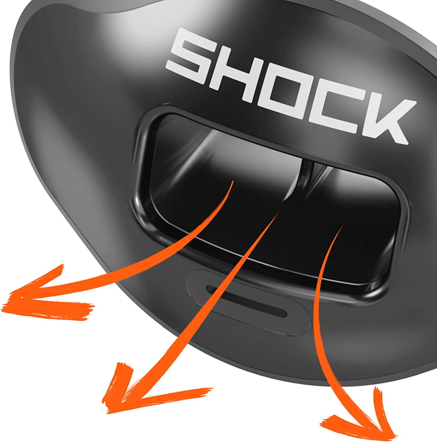 Shock Doctor Max AirFlow Lip Guard, 3D Chain Black Chrome, OSFA