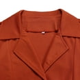 thumbnail image 6 of AURA Womens Summer 2024 Solid Color Midi A Line Dress High Waist Short Sleeve Button Front, 6 of 10