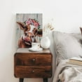 thumbnail image 3 of Christmas Thanksgiving Gift Cow Pictures Wall Decor Farmhouse Cute Cow Painting Canvas Wall Art Rustic Country Cow Print Home Picture Decor for Bathroom Kitchen Bedroom 12" X 16", 3 of 6
