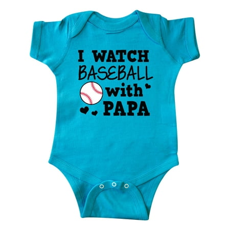 

Inktastic I Watch Baseball with My Papa Gift Baby Boy or Baby Girl Bodysuit
