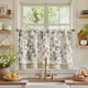 thumbnail image 1 of Cortina de Cocina Jinchan de Lino con Estampado Floral Francés 60 cm Negro/Beige, 1 of 9