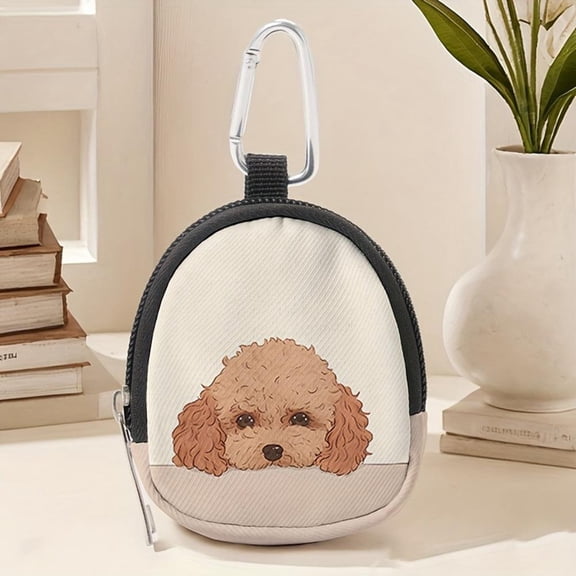 Colorful Cat Paw Print Coin Purse Waterproof PU Leather Zipper Storage Bag Multifunctional Mini Earphone Bag