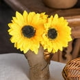 thumbnail image 4 of 40pcs Artificial Sunflower Heads with Stems 4'' Silk Sunflower Heads Fake Sunflowers for Outdoor Home Wedding Birthday Party Decoration (Yellow), 4 of 5