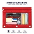 thumbnail image 6 of 3 Ring Binder Pencil Pouch - Large Clear Window Pen Case with Grommets, Waterproof Diamond-Weave Fabric, Heavy Duty Metal Zipper, 6 of 6