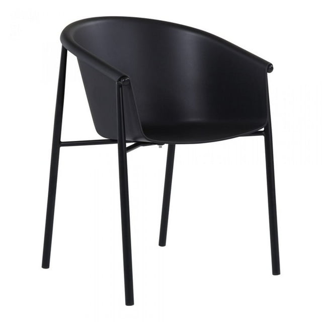 Moe's Home Collection Shindig 18" Outdoor Dining Chairs in Black - Set of 2