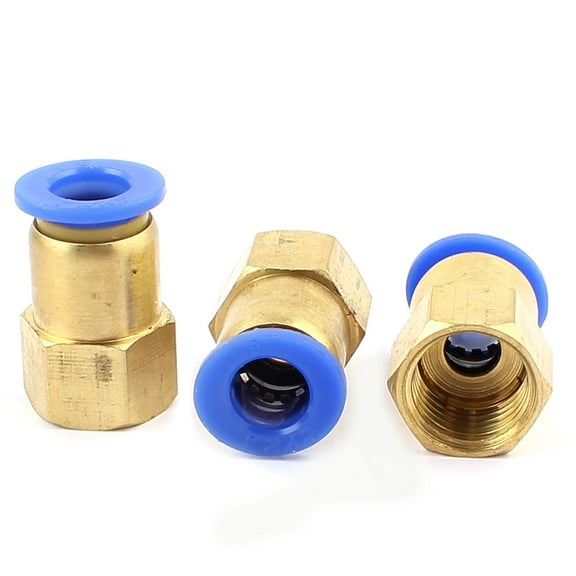 3 Pcs 1/4 BSP Thread to 8mm Push in Pneumatic Air Quick Connect Tube Fitting