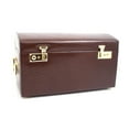 thumbnail image 2 of Bey-Berk Multi Storage Jewelry Box Chest | Mirror | Brown Croco Leather | BB581BRW, 2 of 2