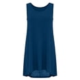 thumbnail image 7 of jtjvou Womens Swimsuit Cover Up Summer Sleeveless Solid T Shirt Beach Dress Tank Bikini Coverups Blue M, 7 of 7