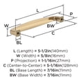 thumbnail image 3 of Amerock Franklin 5-1/16 inch Center-to-Center Champagne Bronze Cabinet Pull, 25 Pack, 3 of 4