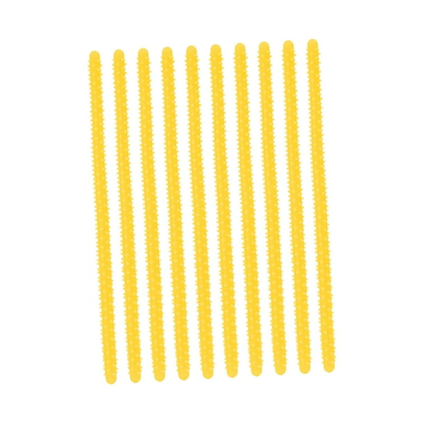 10 Piezas de Barra Permanente para Rizar El Cabello, Varillas para Rizar El Cabello en Espiral, Rizador de Cabello para Barbería, Hogar, Cabello Largo grande amarillo