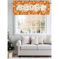 thumbnail image 5 of Thanksgiving Pumpkin Valances for Windows Fall Deciduous Retro Beige Texture Rod Pocket Curtains Valance Short Window Treatment Drapes for Living Room, Bedroom Bathroom 56"&nbsp;W x 16" L, 5 of 5