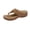 Brown, variant on Blue Women Casual Summer Flip Flops Wedge Heel Fish Mouth Open Toe Thick Bottom Flower Lightweight Comfort Shoes