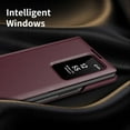 thumbnail image 7 of Compatible with Samsung Galaxy Z Fold 6 Flip Phone Case,With Smart window,PU Leather + PC + TPU Material,With Card Slot,Shockproof Anti-fall Rugged Case Cover For Samsung Galaxy Z Fold 6,Red, 7 of 7