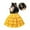 Yellow, variant on Glisme 3 Pack Girls Outfit Summer Short Sleeved Top Cake Skirt And Hat Three Piece Set Lively And Lovely Clothing Set For Girl Size 8-9 Years, Yellow