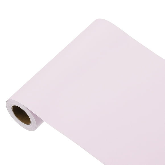 Uxcell 197"x5.9" Light Pink Wallpaper, Peel and Stick Wallpaper, Pink Contact Paper Solid Color Vinyl Self-Adhesive Wall Paper Decorative for Wall Covering