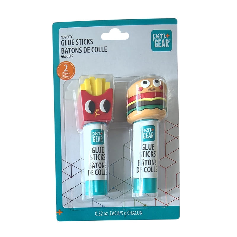 Pen + GEAR Novelty Glue Stick  2*9g with Food Styling Cap in Blister Card