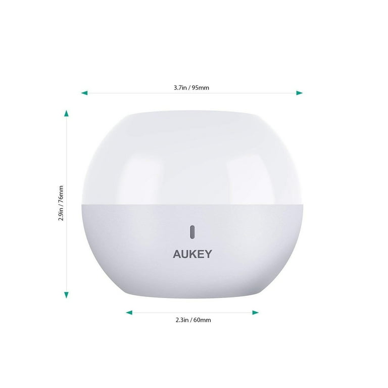 Rektangel Instrument bent AUKEY Night Light, Touch Rechargeable Bedside Lamp LED RGB Color-Changing Table  Lamp White - Walmart.com