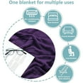 thumbnail image 6 of EVNELE Purple Throw Size Blankets, Fuzzy Lightweight Warm Throw Blanket for Couch, Sofa, Pet, Bed, 50 x 60 inch, 6 of 6