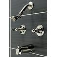 thumbnail image 2 of Kingston Brass KB246AKL Duchess Two-Handle Tub and Shower Faucet, Polished Nickel, 2 of 3