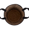 thumbnail image 3 of DesignOvation 12"H Black and Natural Striped Basket, 3 of 8