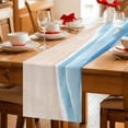 thumbnail image 5 of Navy Blue Waves Coastal Table Runner 72 Inches, Summer Beach Ocean Seaside Bed Runner Dresser Scarves Tabletop for Indoor Outdoor Parties/Ceremony/Banquet, 14" x 72", 5 of 9